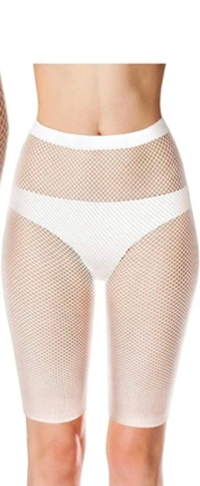 Fishnet Shorts - White