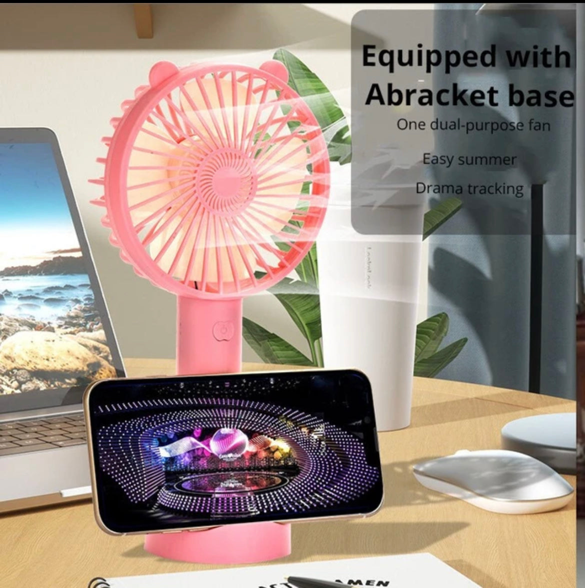 Mini Fan with phone holder
