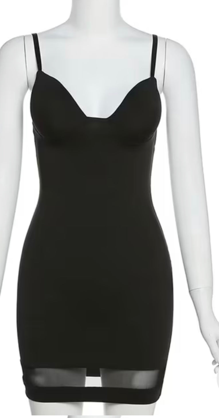 Feelin it Black Mini Dress