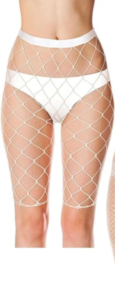 Fishnet Shorts - White