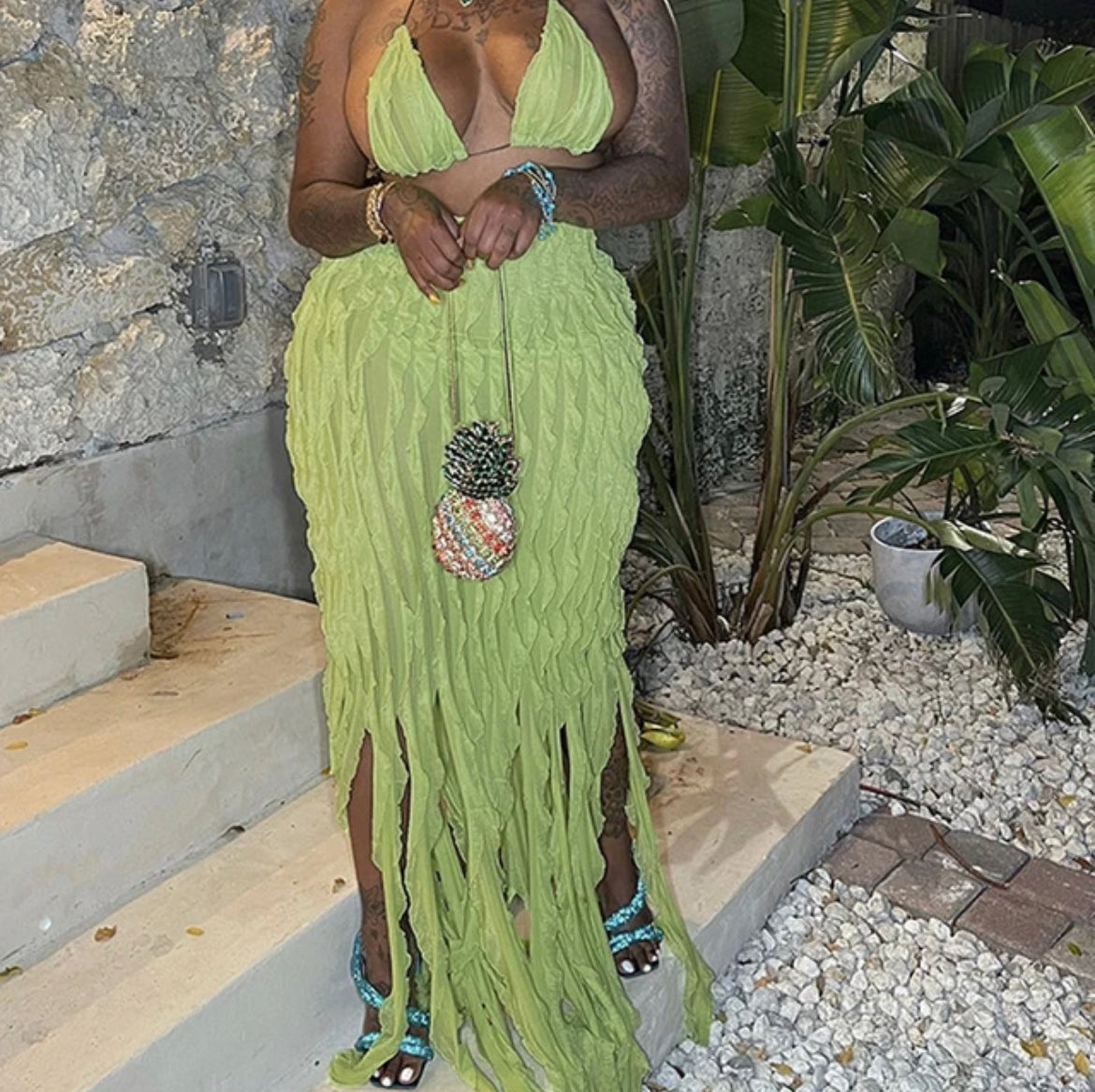 Come Find Me Skirt Set - Green