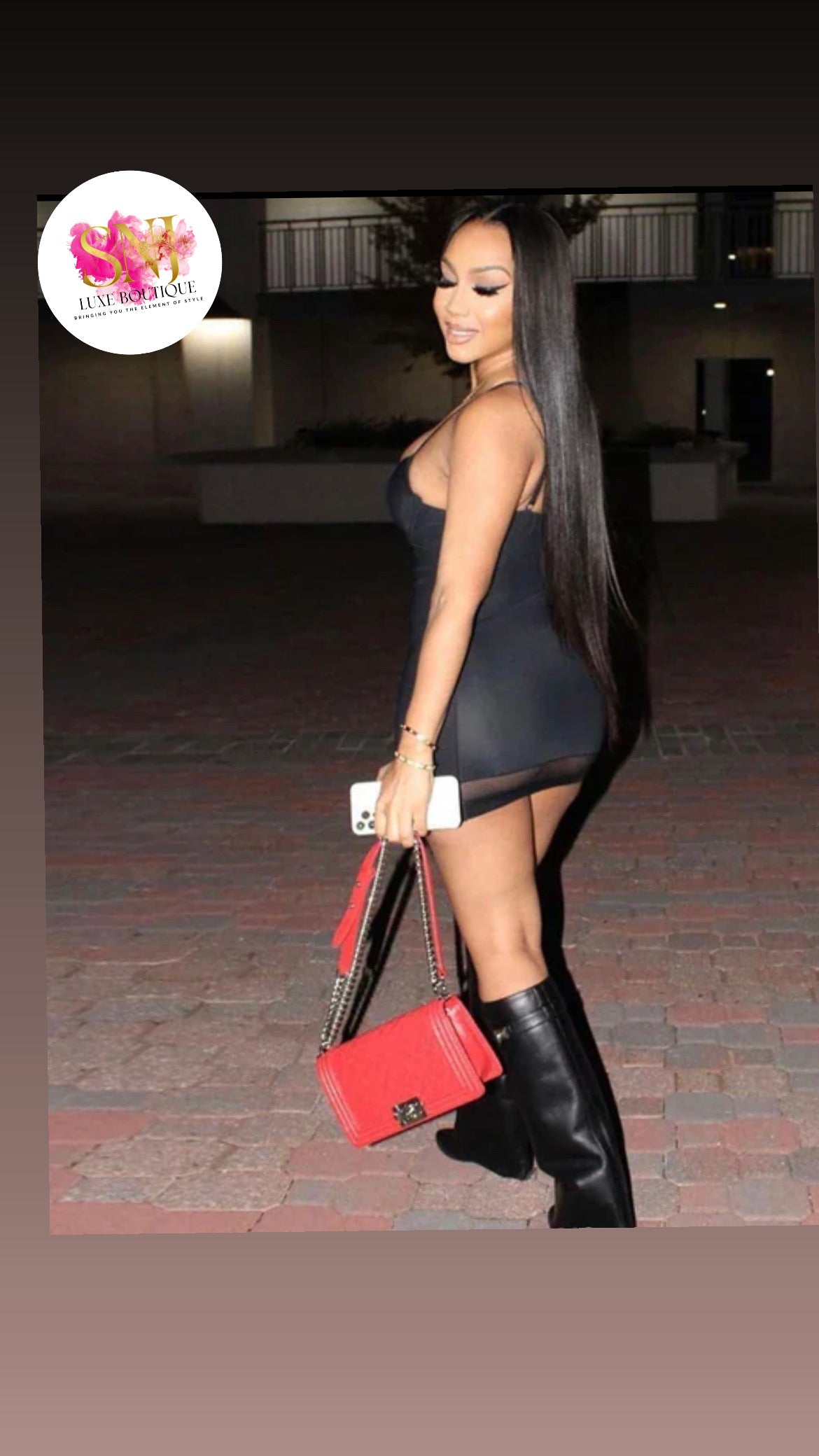Feelin it Black Mini Dress